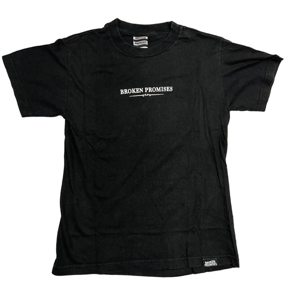 Broken Promises Rose Graphic Tee Thrifted Vintage Style Size S - Picture 1 of 11